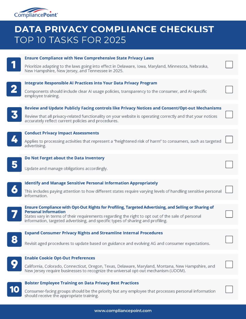 Privacy Checklist 2025 Image